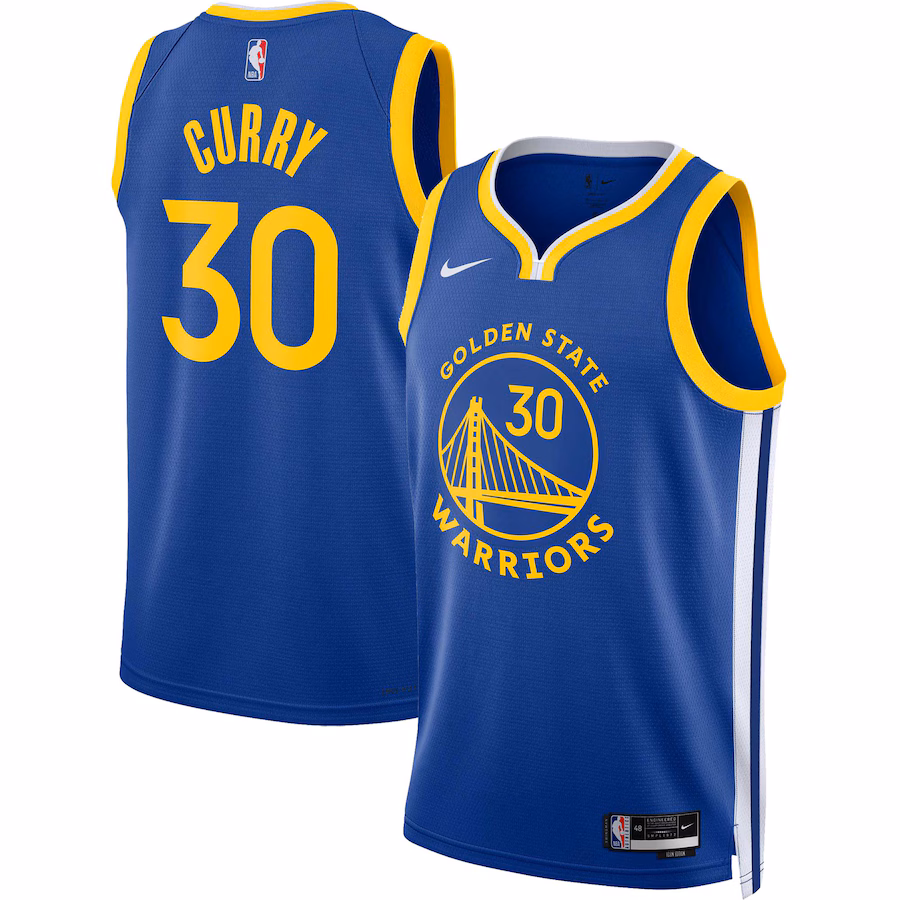 Unisex Golden State Warriors Stephen Curry Nike Royal Swingman Jersey - Icon Edition - Puhuasuan
