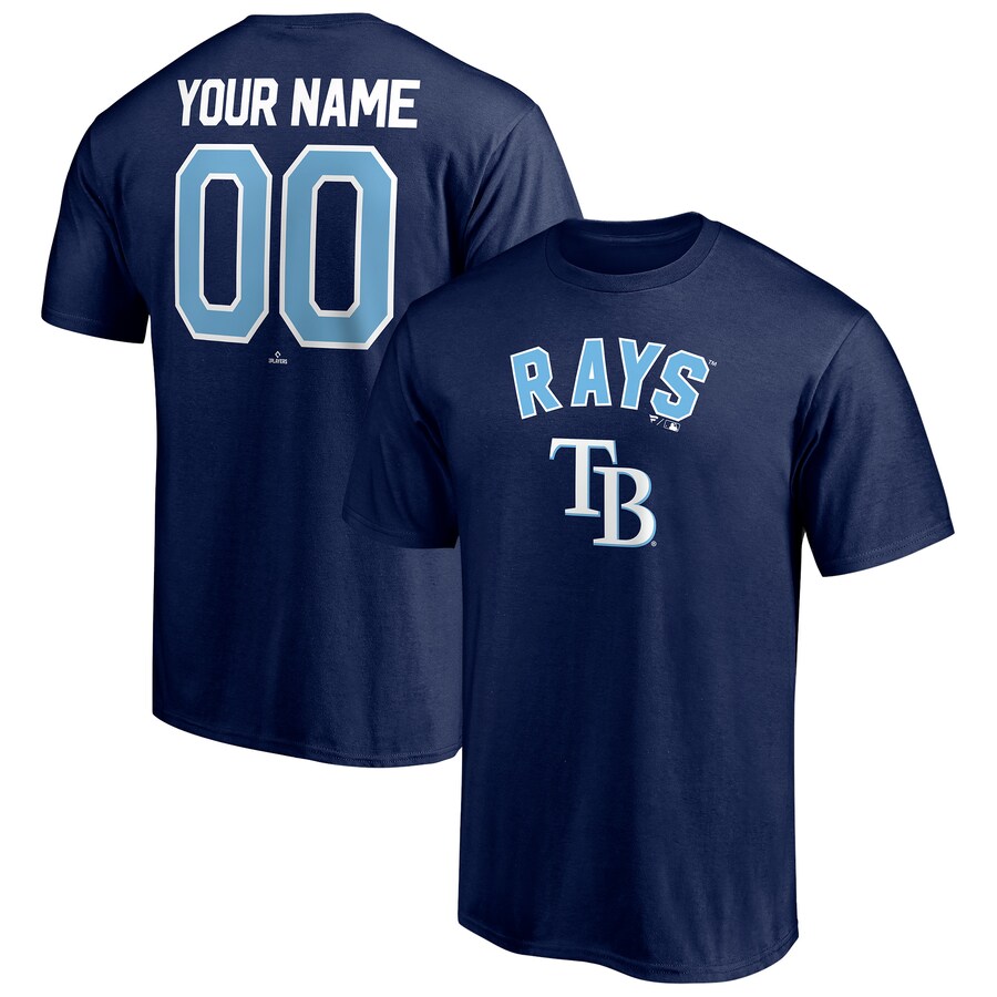 Men's Tampa Bay Rays Navy Personalized Team Winning Streak Name & Number T-Shirt - Puhuasuan