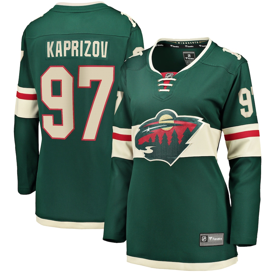 Women's Minnesota Wild Kirill Kaprizov Fanatics Green Home Breakaway Replica Jersey - Puhuasuan