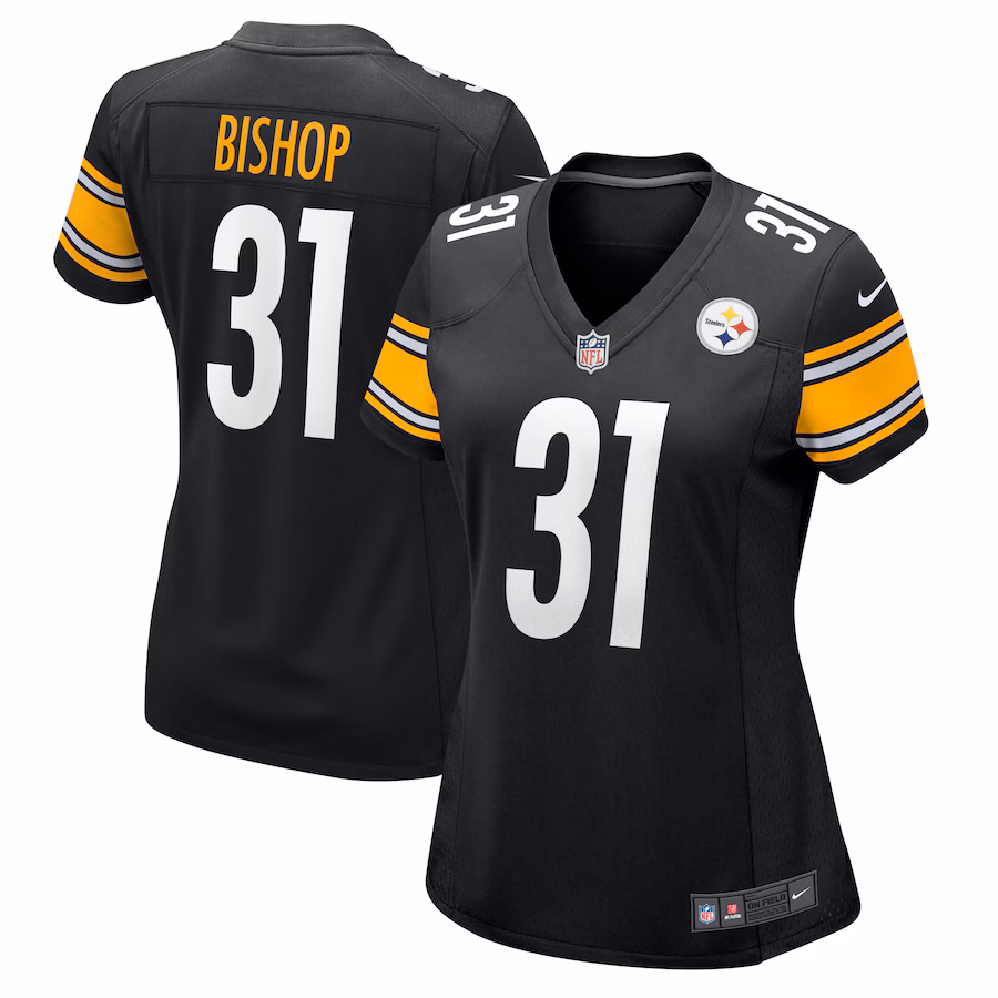 Women's Pittsburgh Steelers Beanie Bishop Nike Black Game Jersey - Puhuasuan