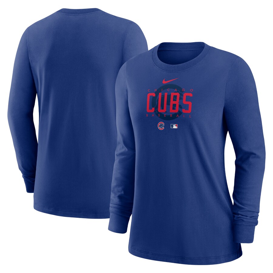 Women's Chicago Cubs Nike Royal Authentic Collection Legend Performance Long Sleeve T-Shirt - Puhuasuan