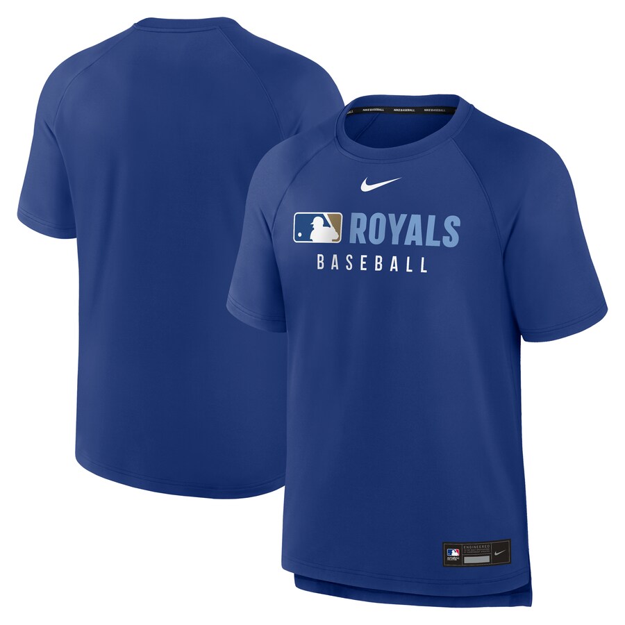 Men's Kansas City Royals Nike Royal Authentic Collection Pregame Raglan Performance T-Shirt - Puhuasuan