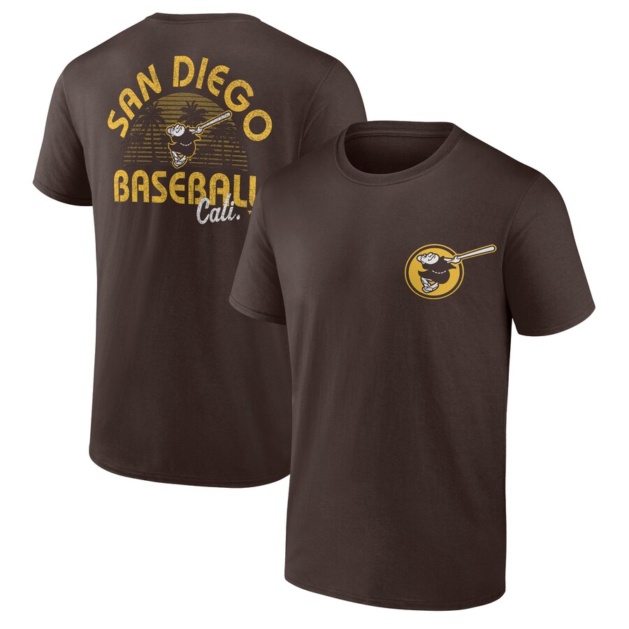 Men's San Diego Padres Brown Bring It T-Shirt - Puhuasuan