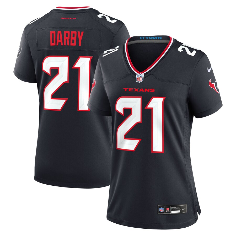 Women's Houston Texans Ronald Darby Nike Navy Team Game Jersey - Puhuasuan