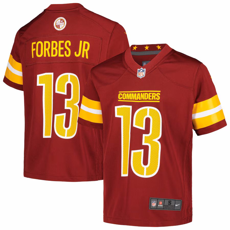 Youth Washington Commanders Emmanuel Forbes Jr. Nike Burgundy Game Jersey - Puhuasuan
