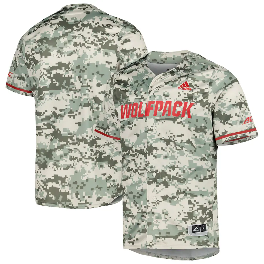 NC State Wolfpack adidas Replica Baseball Jersey - Camo - Puhuasuan