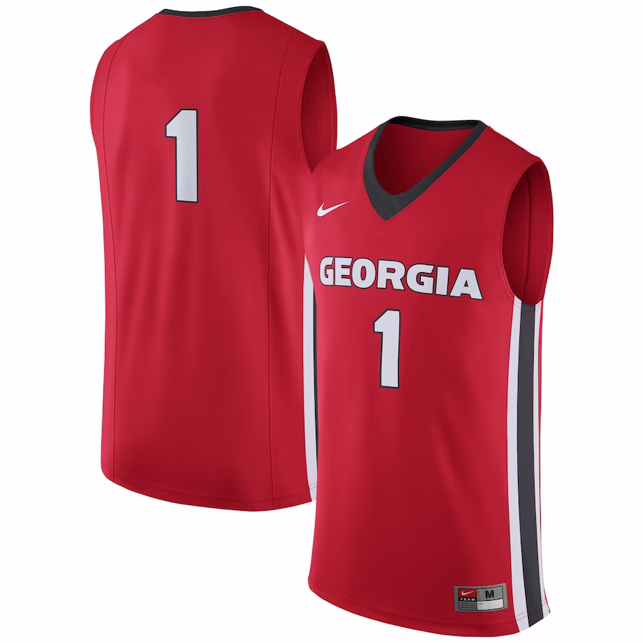 #1 Georgia Bulldogs Nike Replica Jersey - Red - Puhuasuan