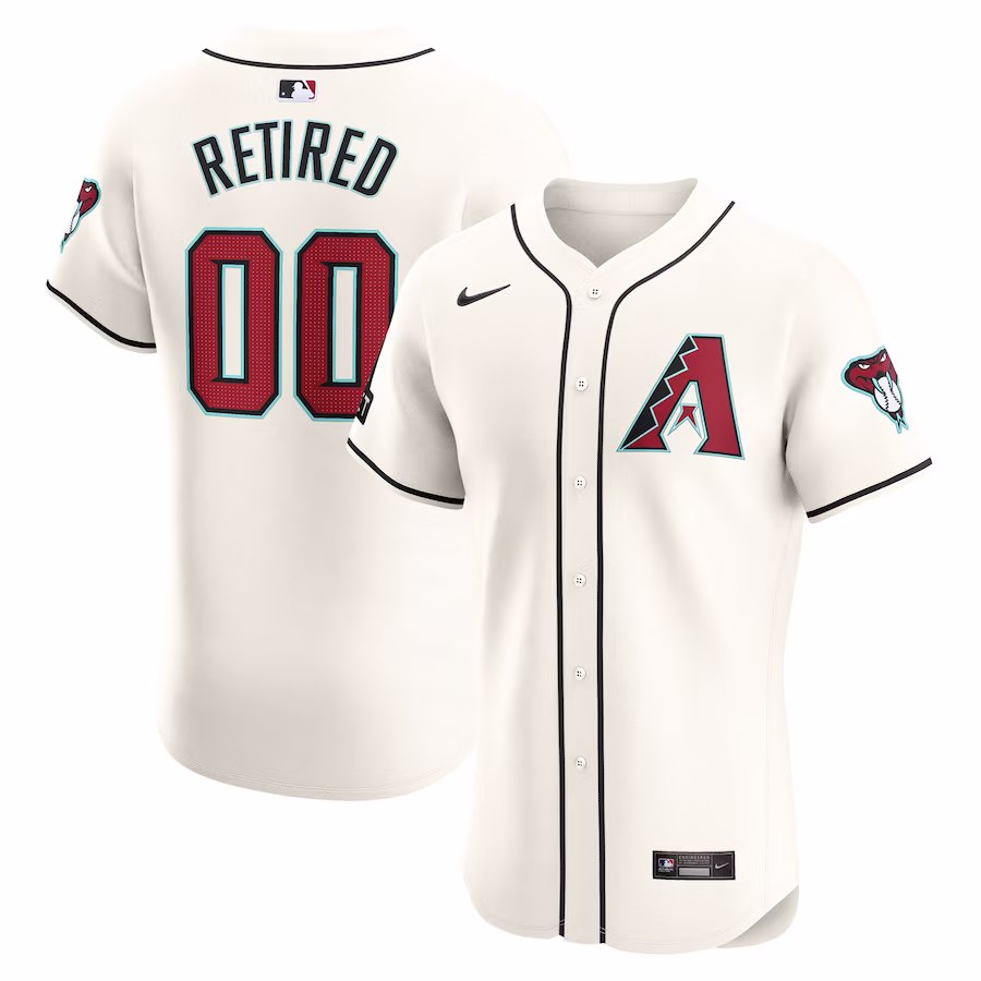 Men's Arizona Diamondbacks Nike White Home Elite Pick-A-Player Retired Roster Patch Jersey - Puhuasuan
