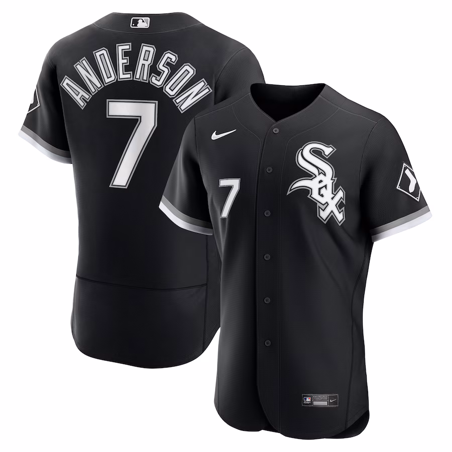 Men's Chicago White Sox Tim Anderson Nike Black Alternate Authentic Player Jersey - Puhuasuan