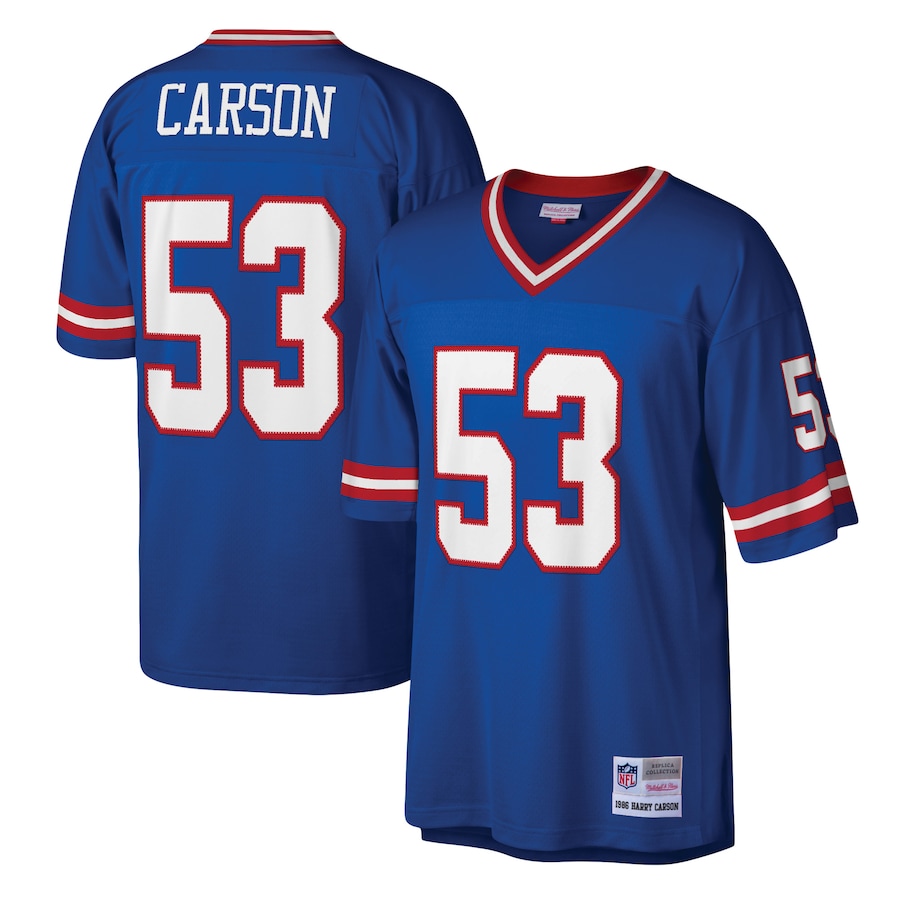 Men's New York Giants Harry Carson Mitchell & Ness Royal Legacy Replica Jersey - Puhuasuan