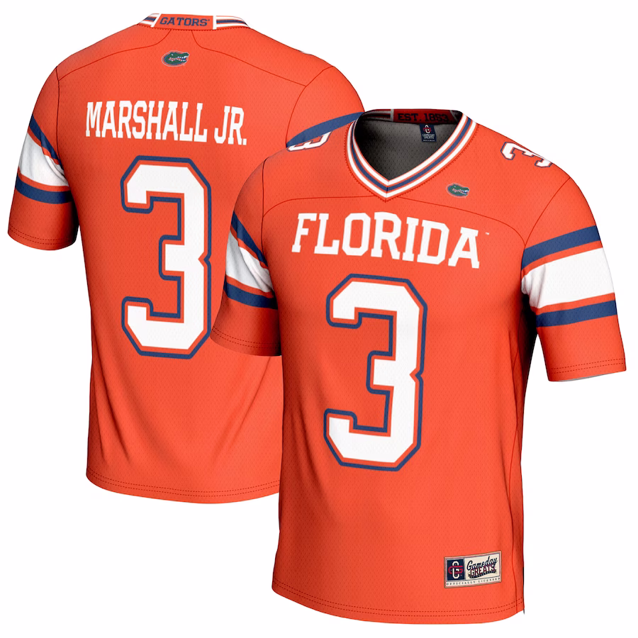 Jason Marshall Jr. Florida Gators GameDay Greats Youth NIL Player Football Jersey - Orange - Puhuasuan