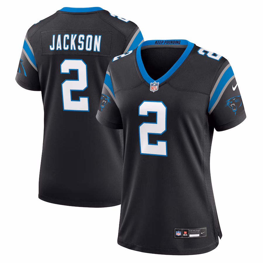 Women's Carolina Panthers Mike Jackson Nike Black Game Jersey - Puhuasuan