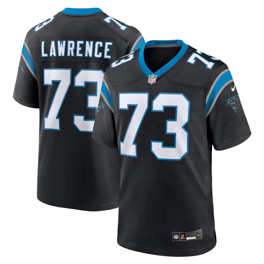 Men's Carolina Panthers Rashard Lawrence Nike  Black  Game Jersey - Puhuasuan