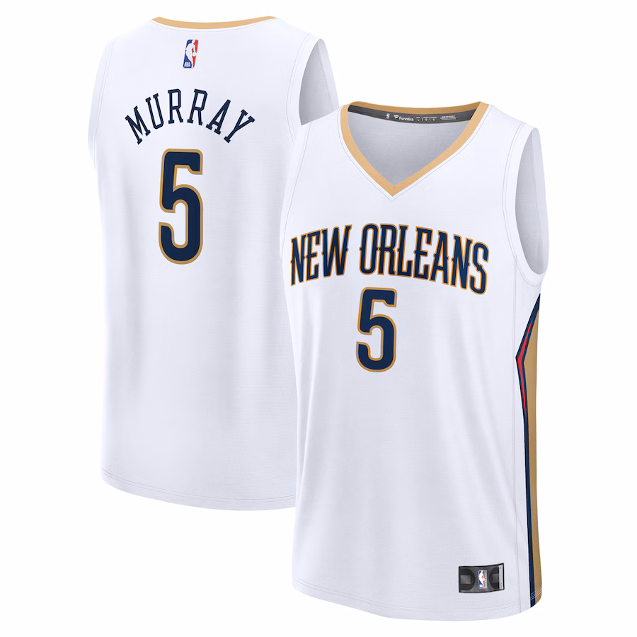 Youth New Orleans Pelicans Dejounte Murray Fanatics White Fast Break Replica Player Jersey - Association Edition - Puhuasuan