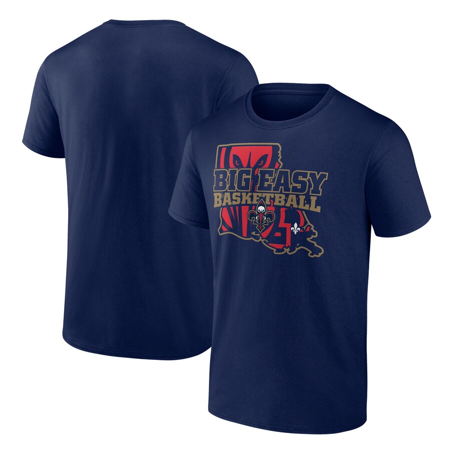 Men's New Orleans Pelicans  Navy Core Hometown Launch T-Shirt - Puhuasuan