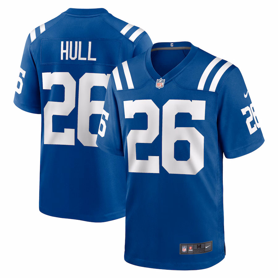 Men's Indianapolis Colts Evan Hull Nike  Royal Team Game Jersey - Puhuasuan
