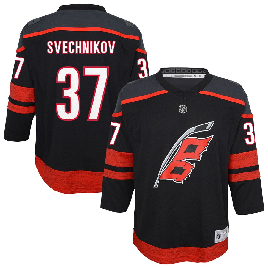 Youth Carolina Hurricanes Andrei Svechnikov Black Alternate Replica Player Jersey - Puhuasuan