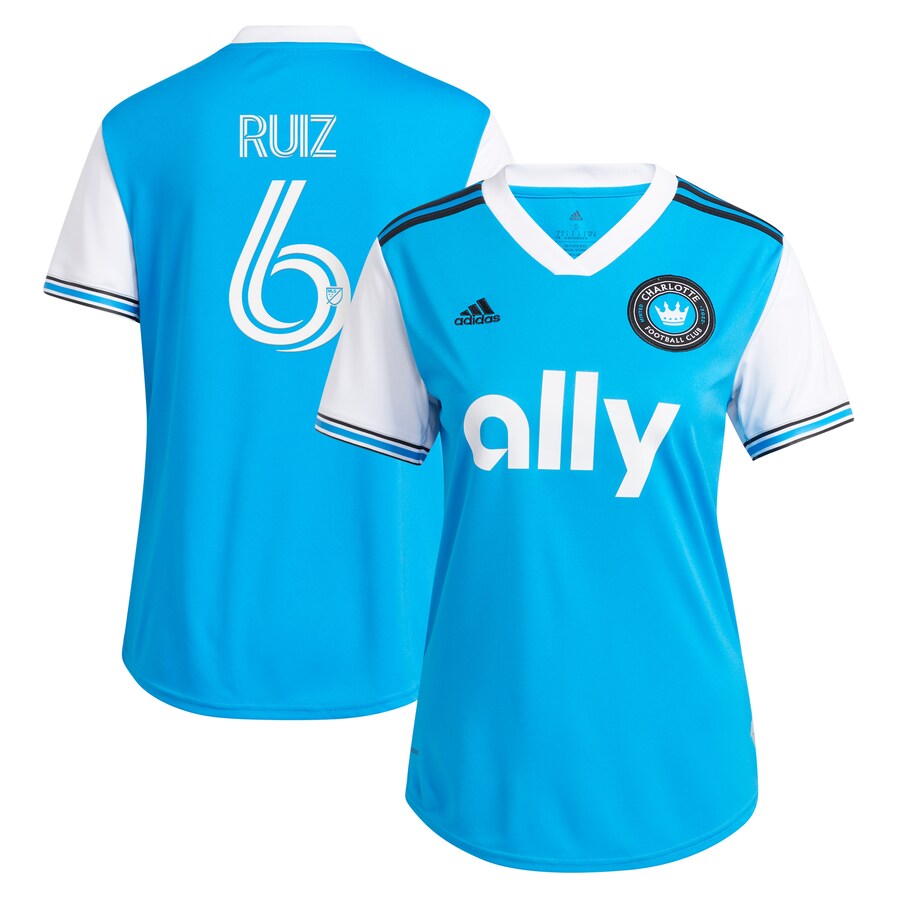 Women's Charlotte FC Sergio Ruiz adidas Blue 2022 Primary Replica Player Jersey - Puhuasuan