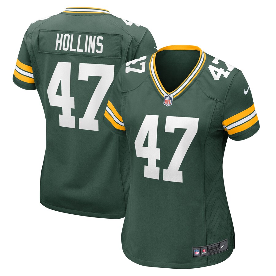 Women's Green Bay Packers Justin Hollins Nike Green Home Game Player Jersey - Puhuasuan