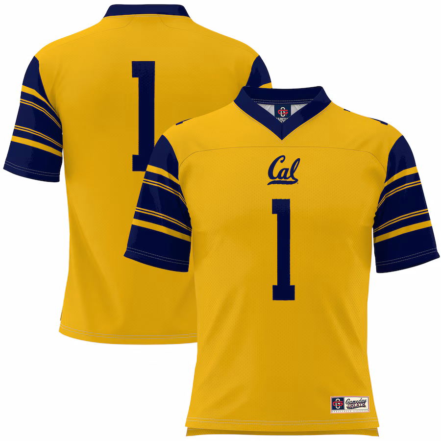Youth GameDay Greats #1 Gold Cal Bears Football Jersey - Puhuasuan