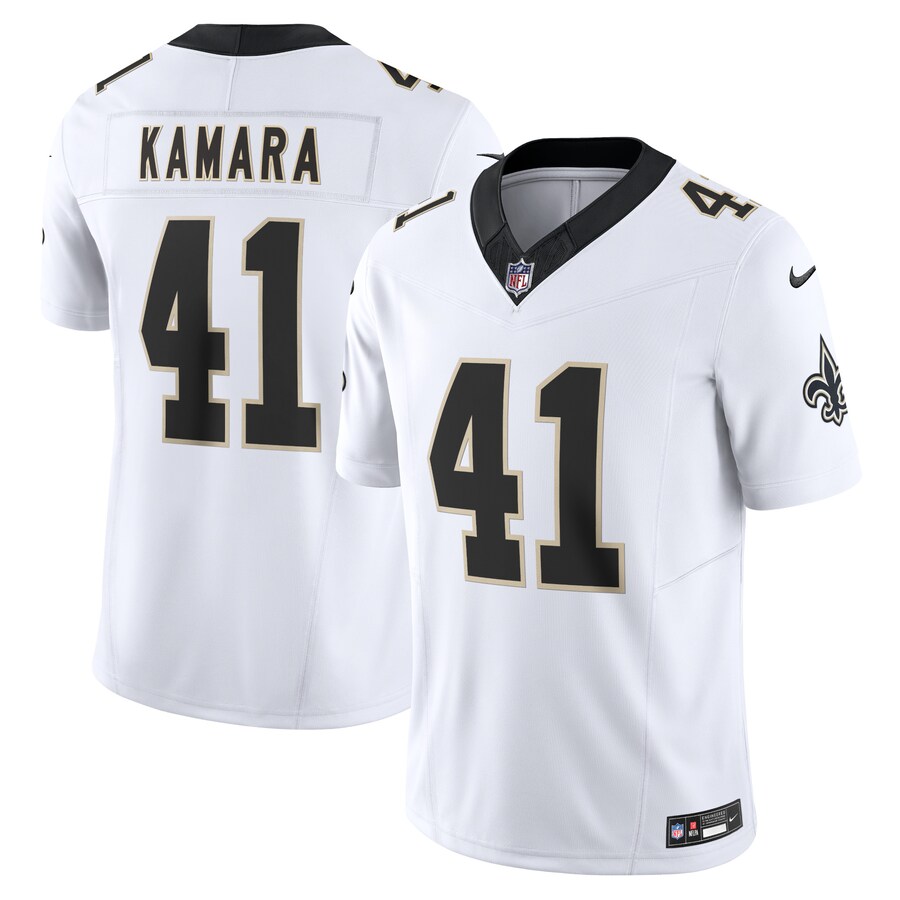 Men's New Orleans Saints Alvin Kamara Nike White Vapor F.U.S.E. Limited Jersey - Puhuasuan