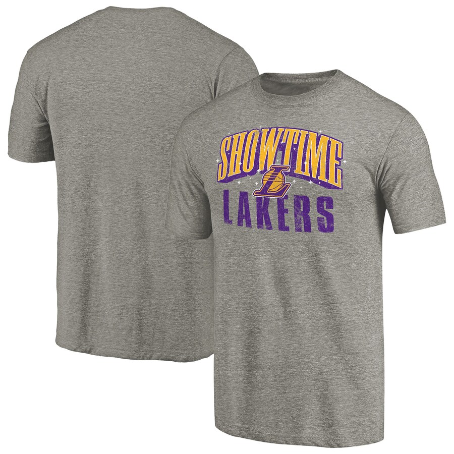 Men's Los Angeles Lakers Gray Hometown Collection Showtime Tri-Blend T-Shirt - Puhuasuan