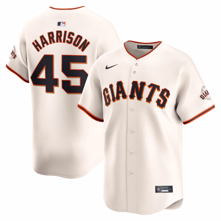 Men's San Francisco Giants Kyle Harrison Nike Cream Home Limited Player Jersey - Puhuasuan