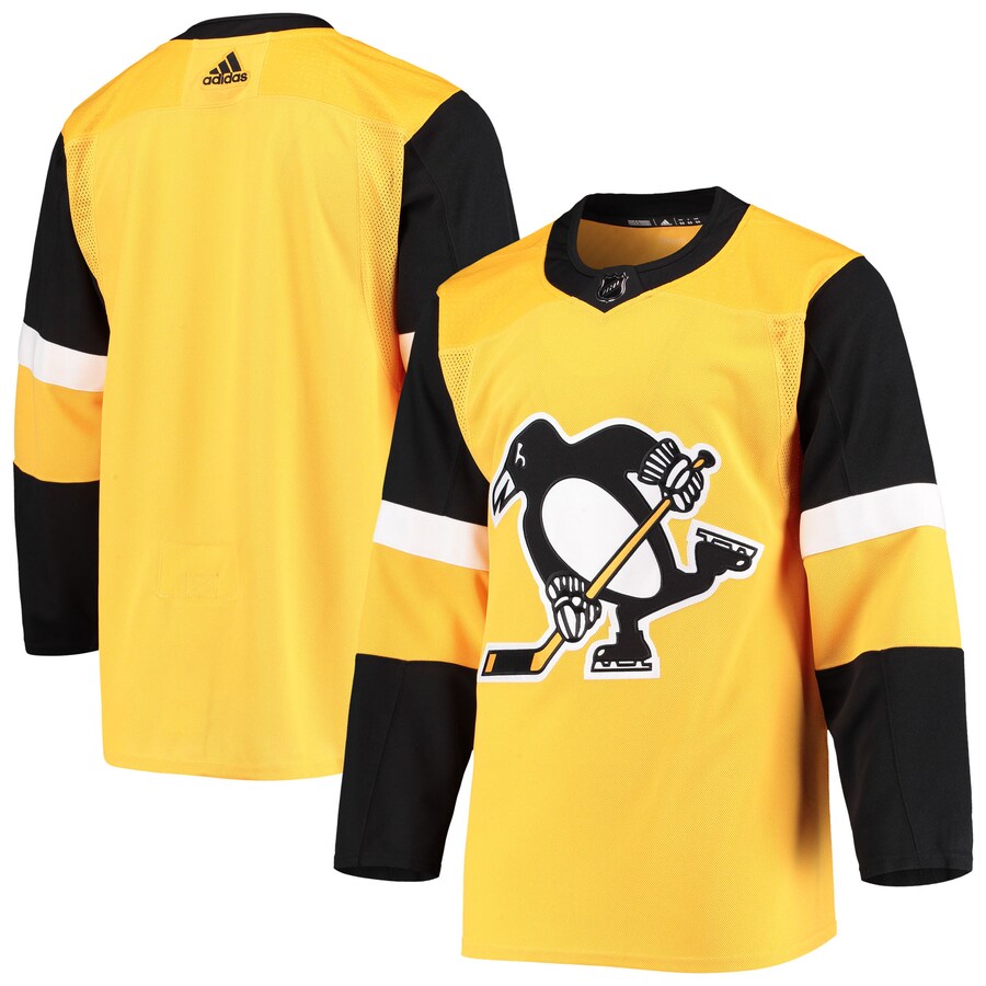 Men's Pittsburgh Penguins adidas Gold Alternate Authentic Team Jersey - Puhuasuan