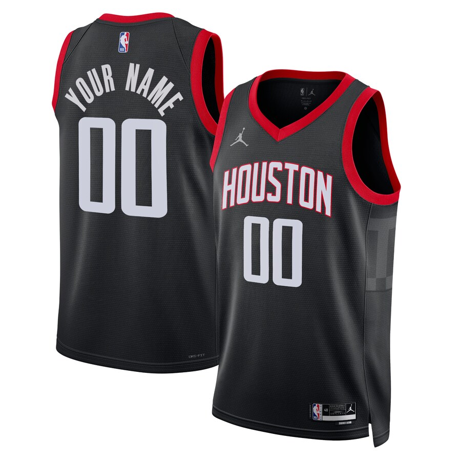Unisex Houston Rockets Jordan Brand Black 2022/23 Swingman Custom Jersey - Statement Edition - Puhuasuan
