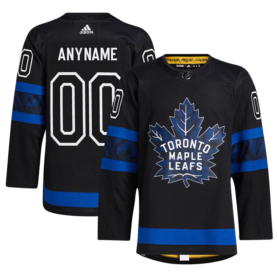 Men's adidas Black Authentic Toronto Maple Leafs x drew house Alternate Custom Jersey - Puhuasuan