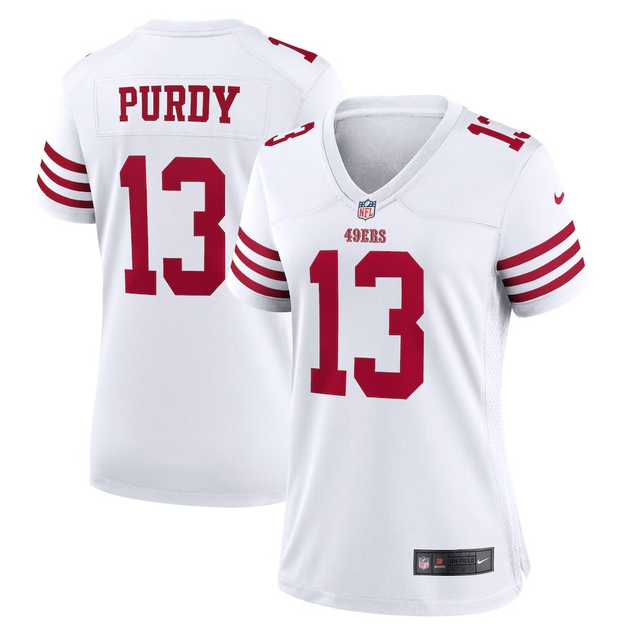 Women's San Francisco 49ers Brock Purdy Nike White Game Jersey - Puhuasuan