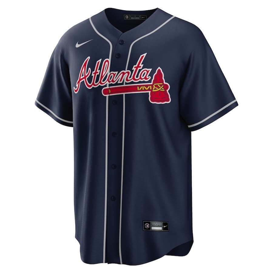 Men's Atlanta Braves Ronald Acuna Jr. Nike Navy Alternate Replica Player Name Jersey - Puhuasuan