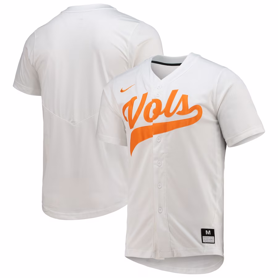 Tennessee Volunteers Nike Replica Baseball Jersey - White - Puhuasuan