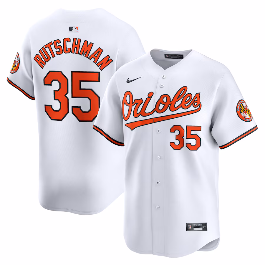 Youth Baltimore Orioles Adley Rutschman Nike White Home Limited Player Jersey - Puhuasuan