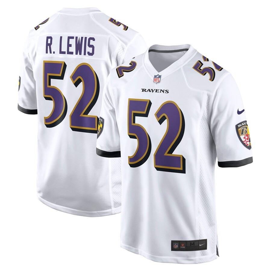 Men's Baltimore Ravens Ray Lewis Nike White Retired Player Game Jersey - Puhuasuan