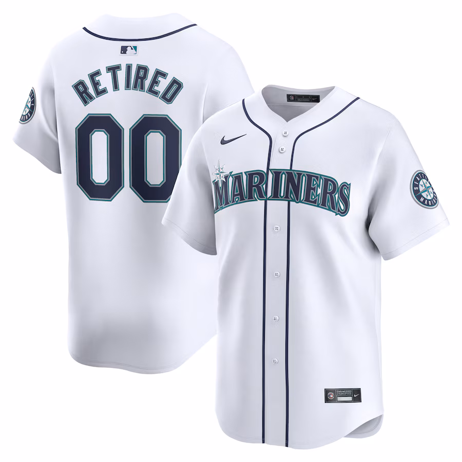 Men's Seattle Mariners Nike White Home Limited Pick-A-Player Retired Roster Jersey - Puhuasuan