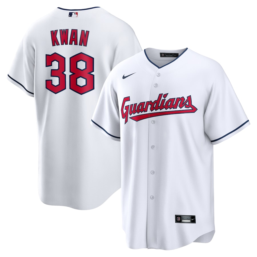 Men's Cleveland Guardians Steven Kwan Nike White Home Replica Jersey - Puhuasuan