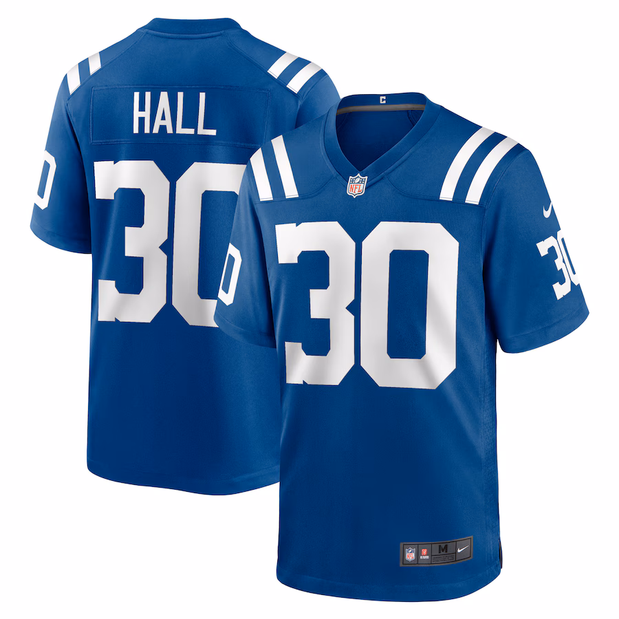 Men's Indianapolis Colts Darren Hall Nike  Royal Team Game Jersey - Puhuasuan