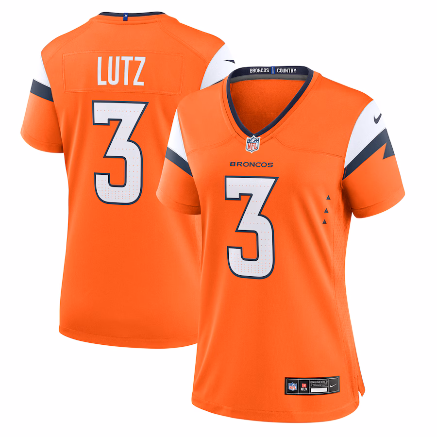 Women's Denver Broncos Wil Lutz Nike Orange Team Game Jersey - Puhuasuan