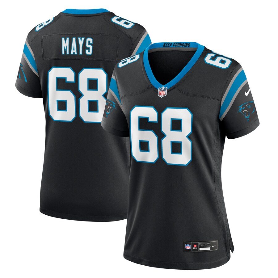 Women's Carolina Panthers Cade Mays Nike  Black Team Game Jersey - Puhuasuan