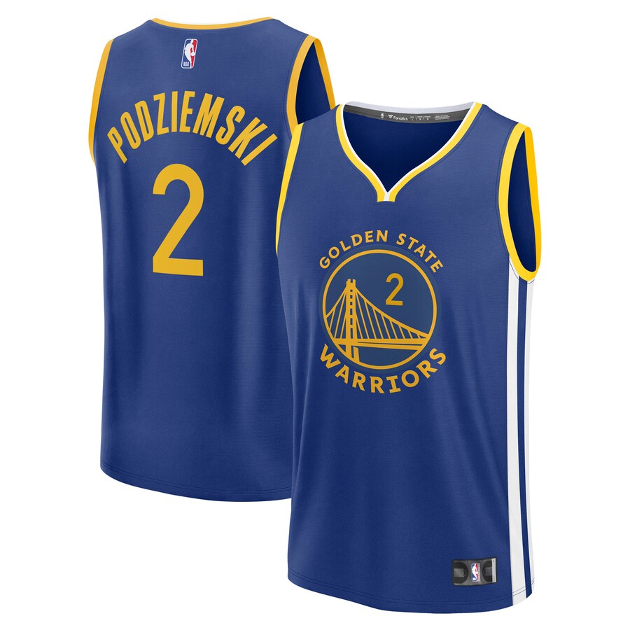 Men's Golden State Warriors Brandin Podziemski Fanatics Royal Fast Break Replica Player Jersey - Icon Edition - Puhuasuan