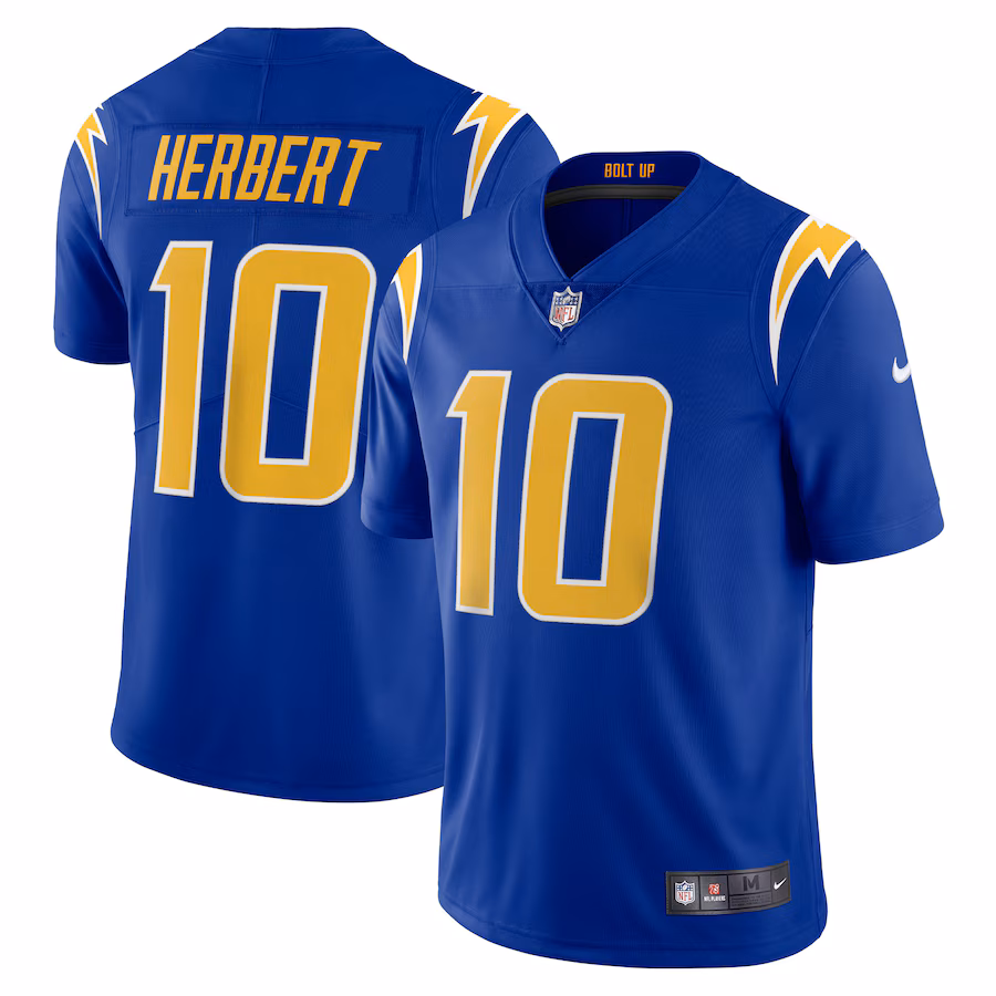 Men's Los Angeles Chargers Justin Herbert Nike Royal Vapor Limited Jersey - Puhuasuan