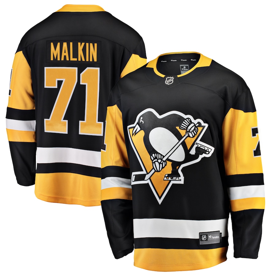 Men's Pittsburgh Penguins Evgeni Malkin Fanatics Branded Black Breakaway Player Jersey - Puhuasuan