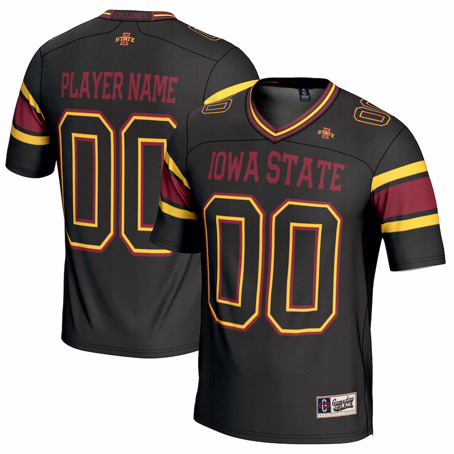 Iowa State Cyclones GameDay Greats Youth NIL Pick-A-Player Football Jersey - Black - Puhuasuan