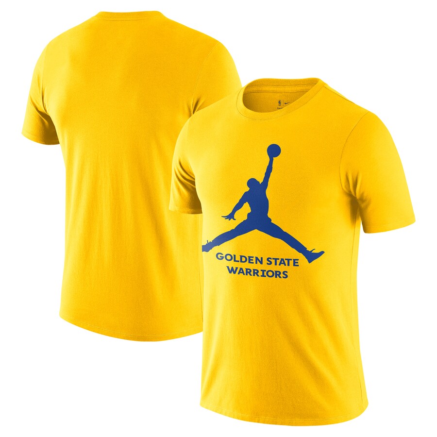 Men's Golden State Warriors Nike Gold Essential Jumpman T-Shirt - Puhuasuan