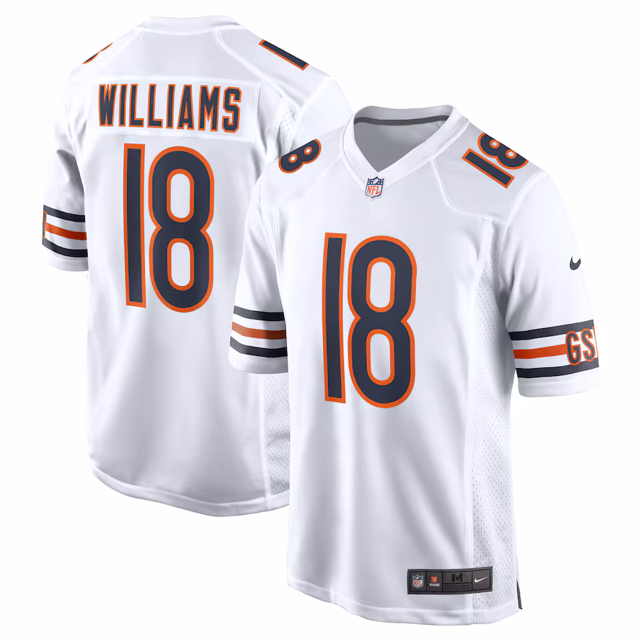 Men's Chicago Bears Caleb Williams Nike White First Round Pick Player Game Jersey - Puhuasuan