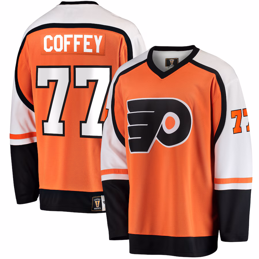 Men's Philadelphia Flyers Paul Coffey Fanatics Orange Premier Breakaway Retired Player Jersey - Puhuasuan