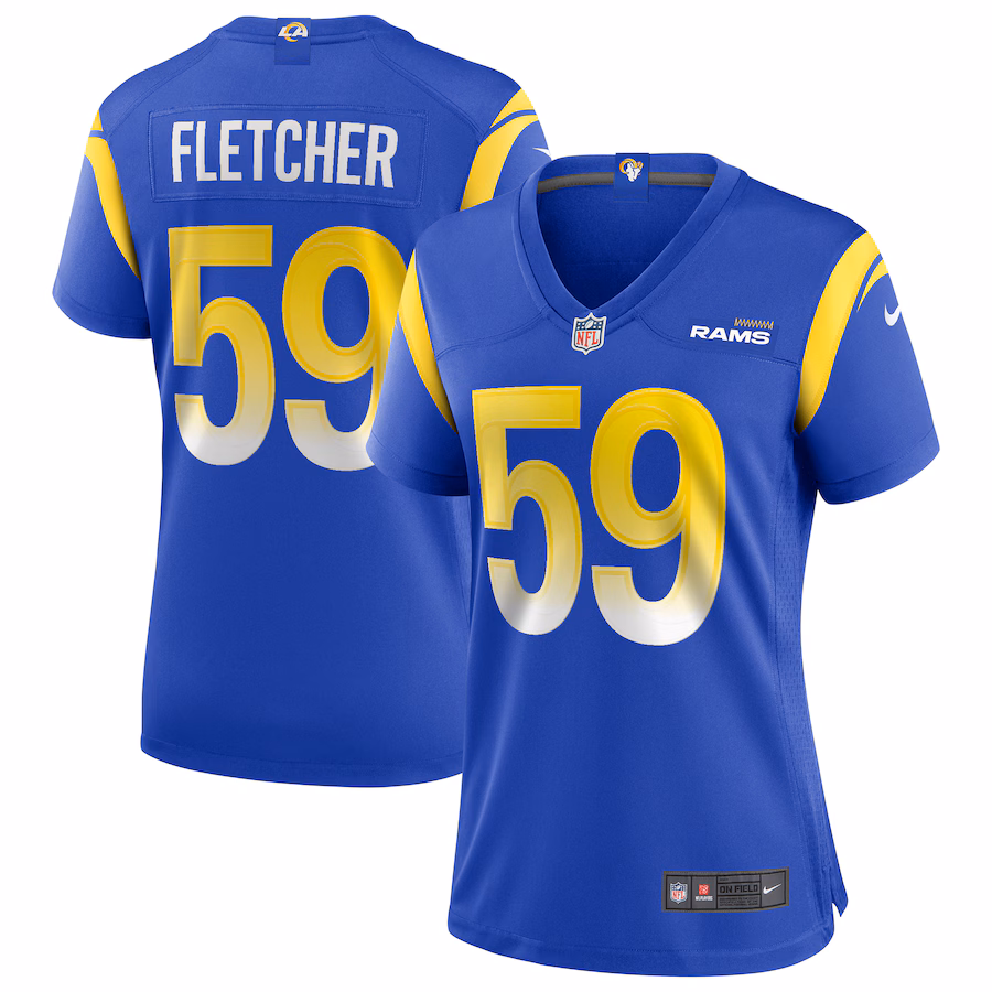 Women's Los Angeles Rams London Fletcher Nike Royal Game Retired Player Jersey - Puhuasuan