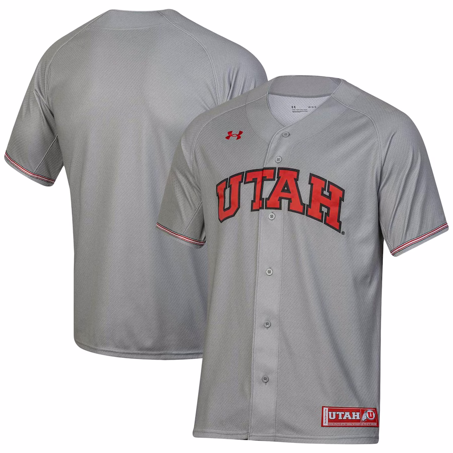 Utah Utes Under Armour Replica Baseball Jersey - Gray - Puhuasuan
