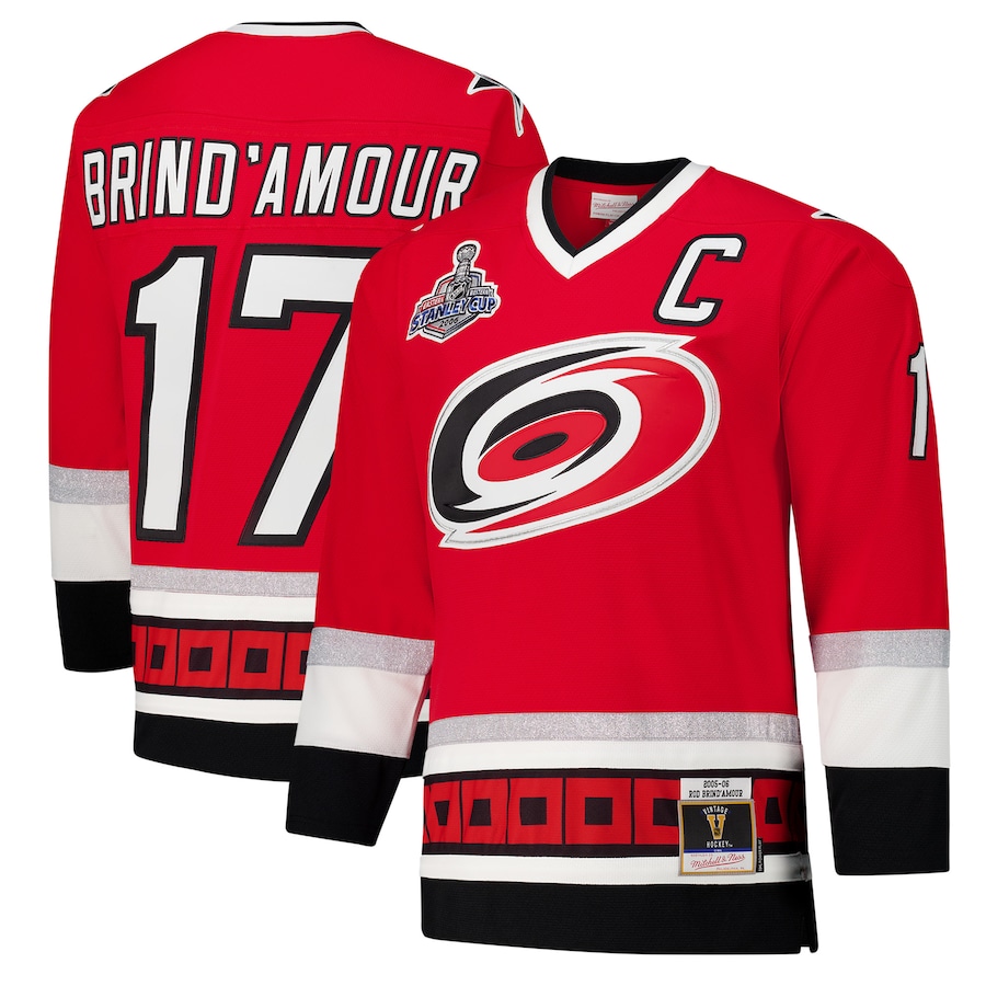 Men's Carolina Hurricanes Rod Brind'Amour Red 2005-06 Power Play Jersey - Puhuasuan